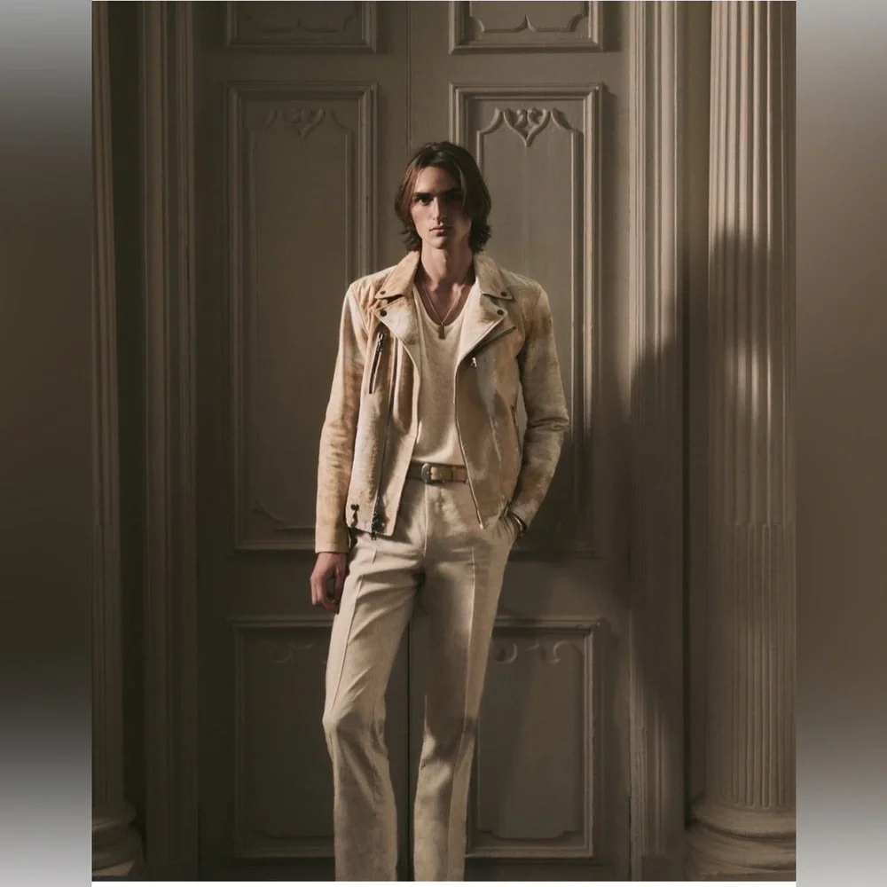 John Varvatos Chelsea Biker Jacket. Size 50 EU 40 USA.Brand new with tags $3498 - Picture 5 of 15